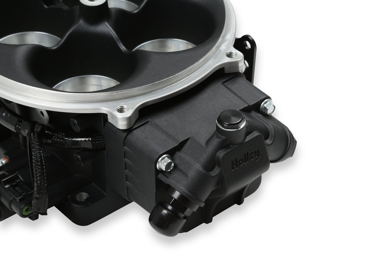 EFI Terminator X Stealth 4500 Service Throttle Body - Black - 4 Injectors - 650 HP - Secondary Throttle Body