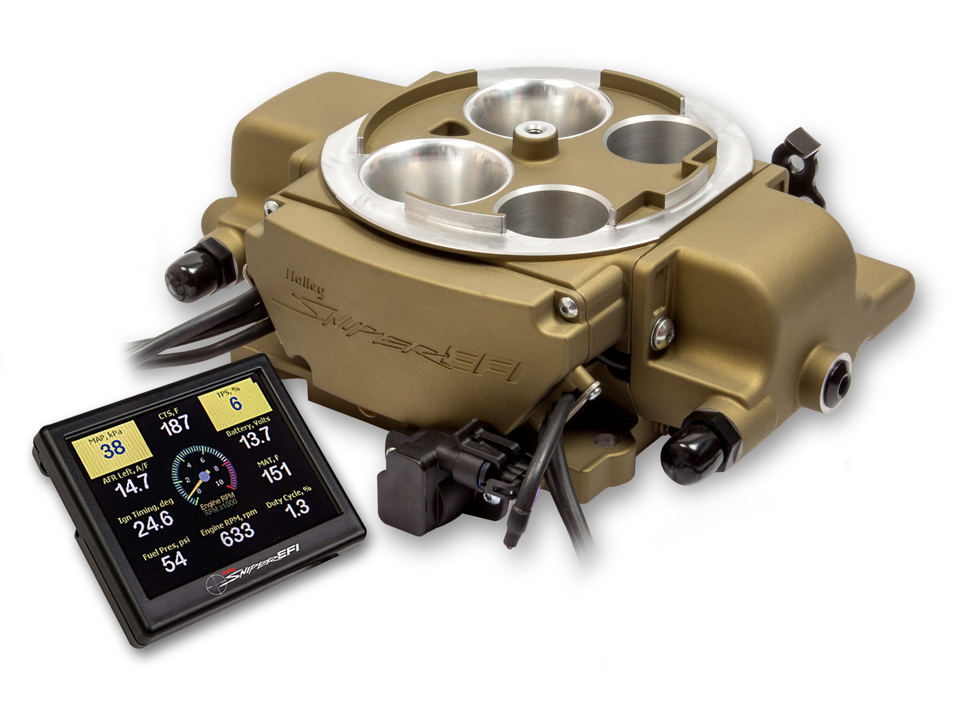 Holley Sniper EFI Quadrajet - Classic Gold