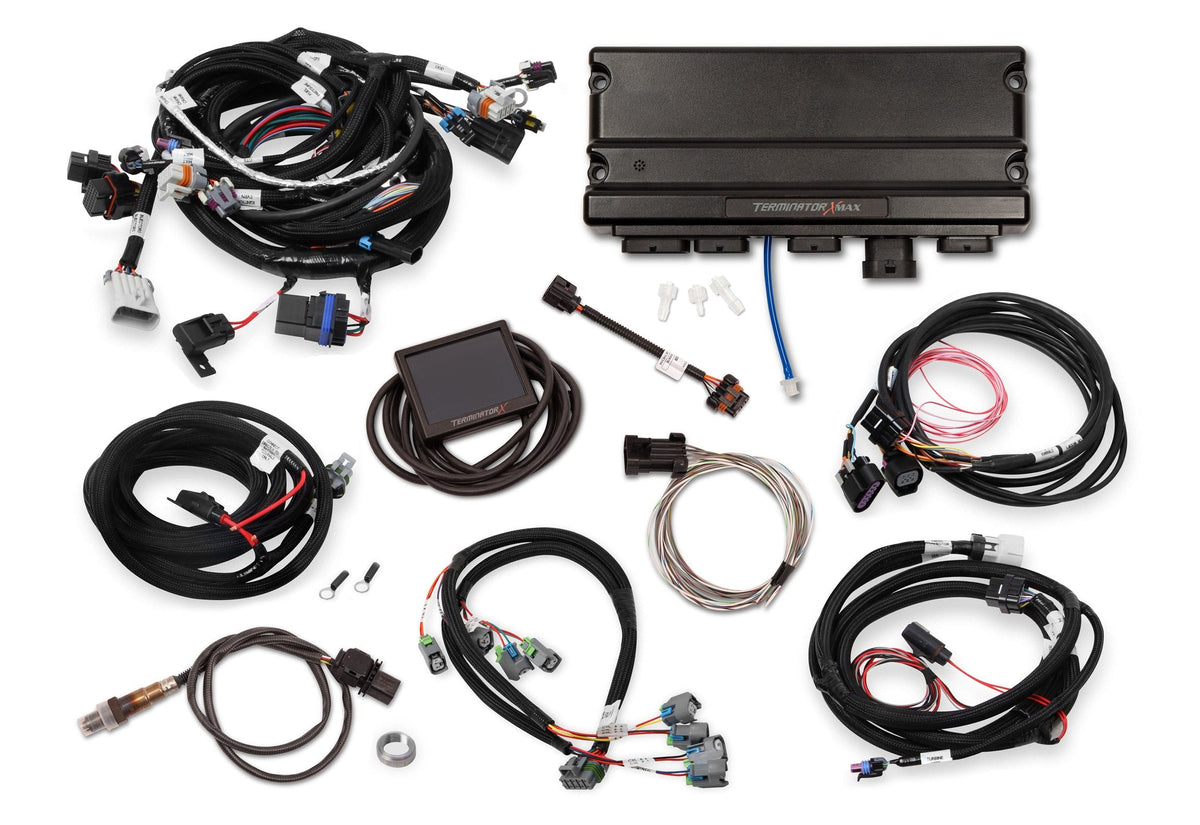 EFI Terminator X Max - Gen IV 58x Crank - 4x Cam - EV6 Injectors - Drive-By-Wire Throttle Body and Transmission Control - 3.5 in. Touchscreen