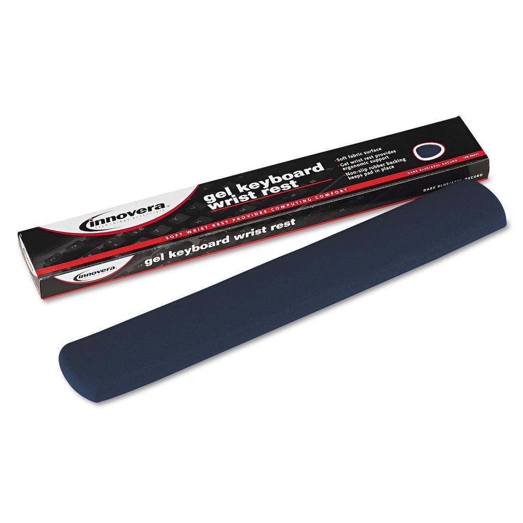Innovera Fabric-Covered Gel Keyboard Wrist Rest, 19 x 2.87, Blue