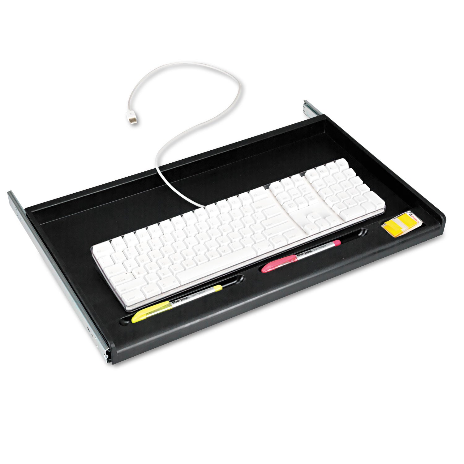 Innovera Standard Underdesk Keyboard Drawer, 21.38"w x 12.88"d, Black