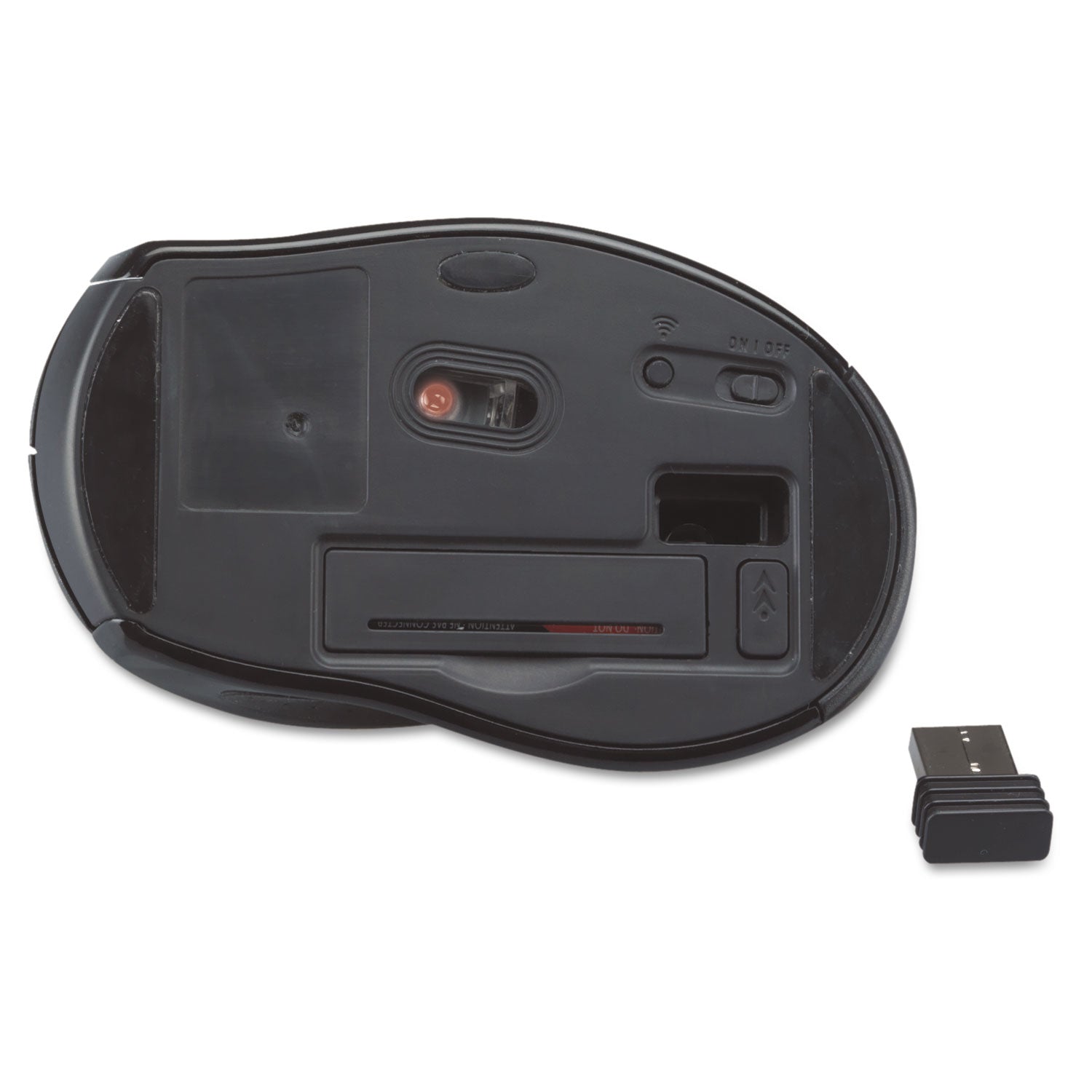 Innovera Wireless Optical Mouse with USB-A, 2.4 GHz Frequency/32 ft Wireless Range, Left/Right Hand Use, Gray/Black