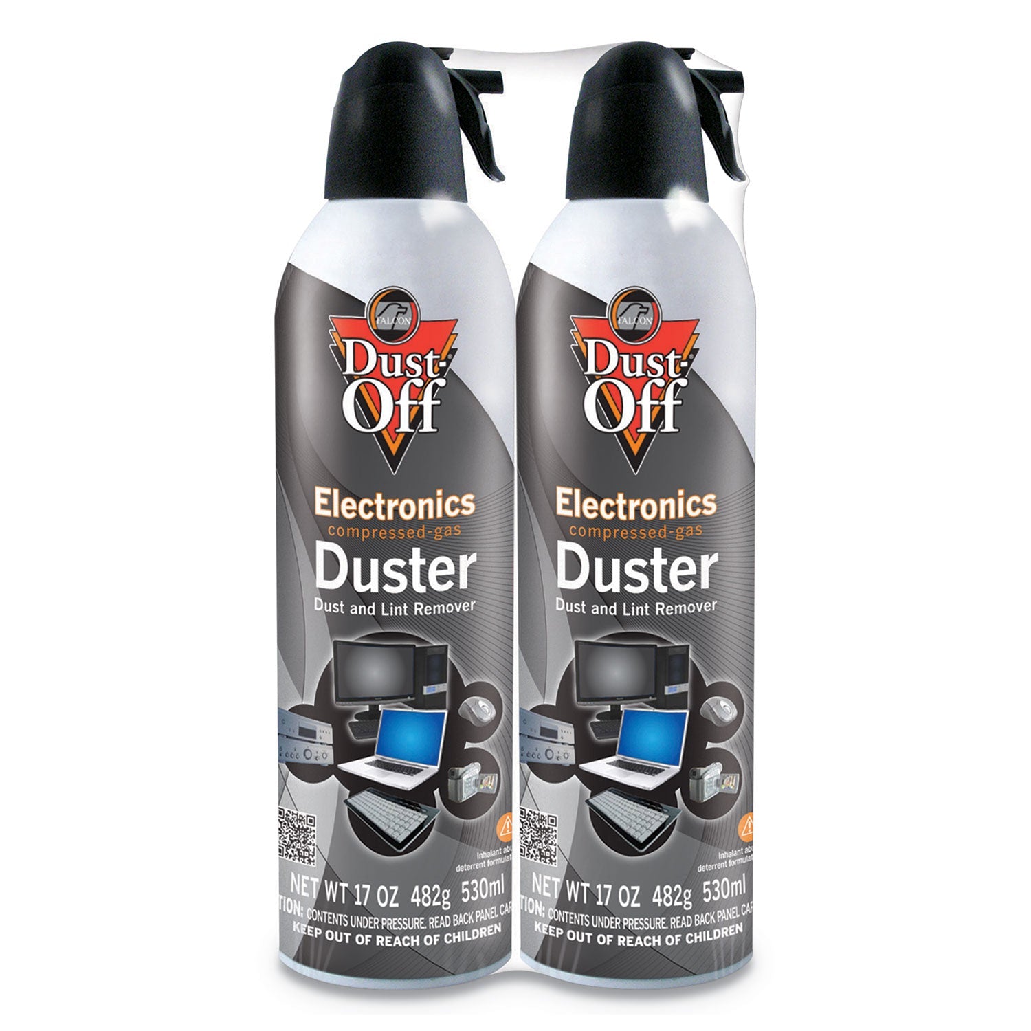 Dust-Off Disposable Compressed Air Duster, 17 oz Can, 2/Pack