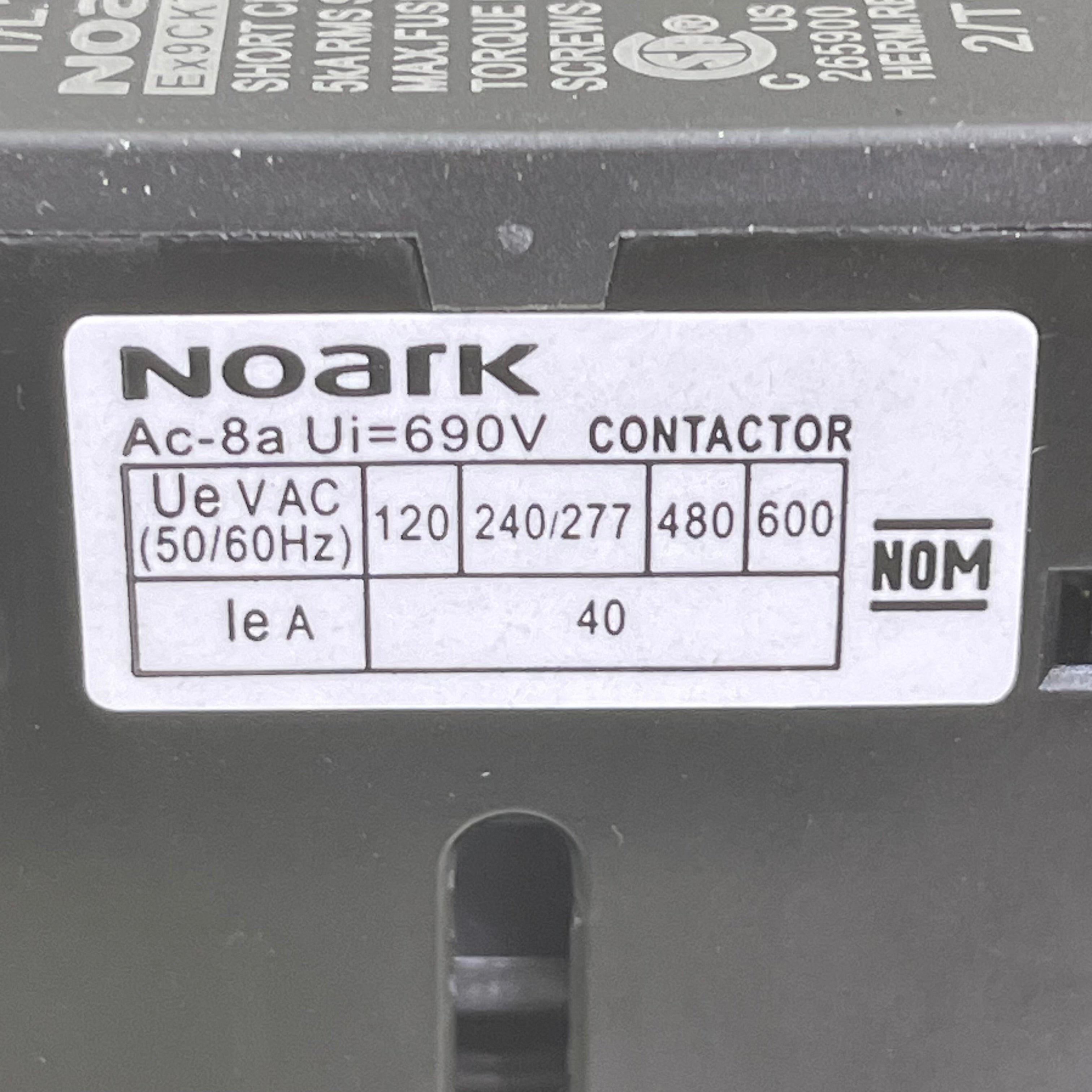 NOARK Definite Purpose Contactor  40A 208-240V 3-Pole Ex9CKT40A30XU7