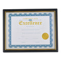 Universal Document Frames, Plastic, 8.5 x 10 Insert, Black/Gold, 3/Pack