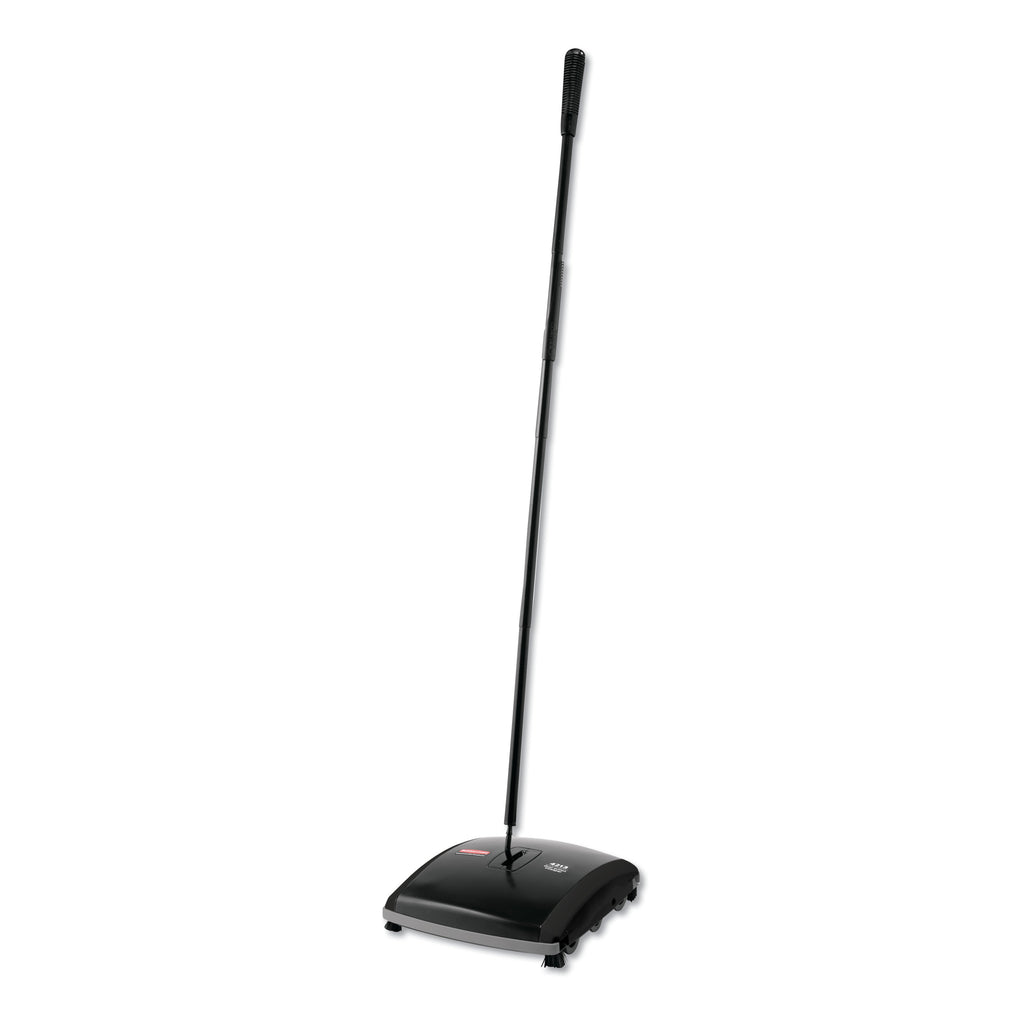 Rubbermaid Dual Action Sweeper, 44" Steel/Plastic Handle, Black/Yellow