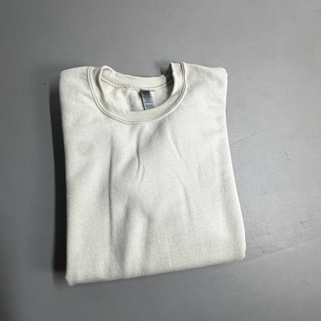 GILDAN Heavy Blend Crewneck Sweater Sweatshirt Sand SZ L G180