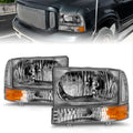 Anzo 2000-2004 Ford Excursion Crystal Headlights Chrome w/ LED 1pc
