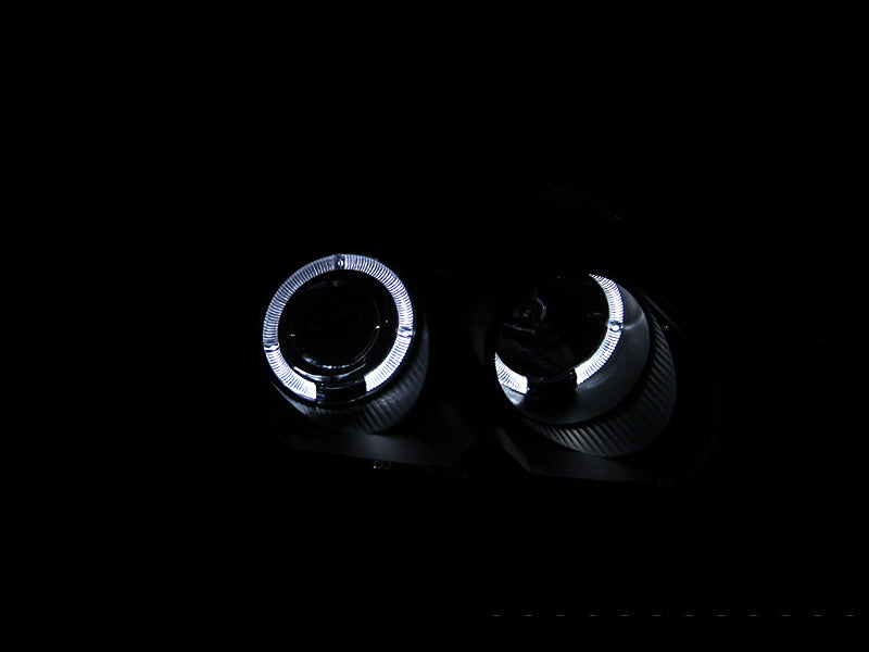 Anzo 1996-1998 Honda Civic Projector Headlights w/ Halo Black