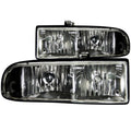 Anzo 1998-2005 Chevrolet S-10 Crystal Headlights Black
