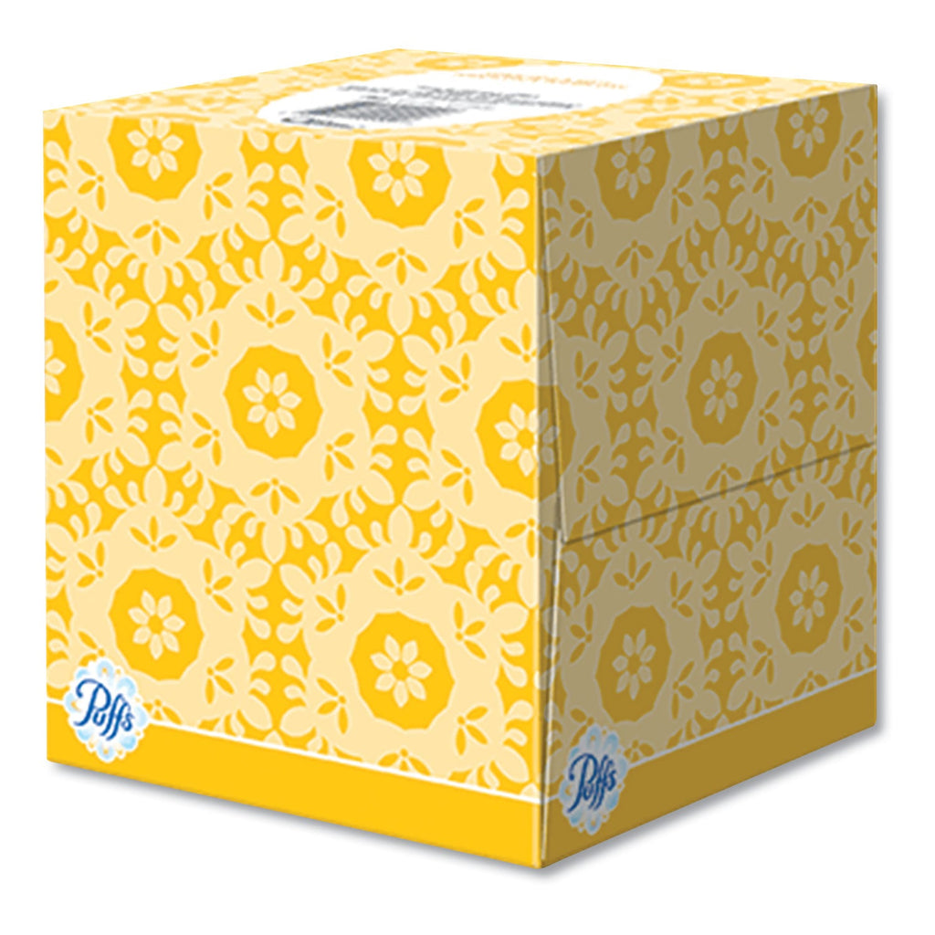 Puffs Facial Tissue, 2-Ply, White, 64 Sheets/Box, 24 Boxes/Carton
