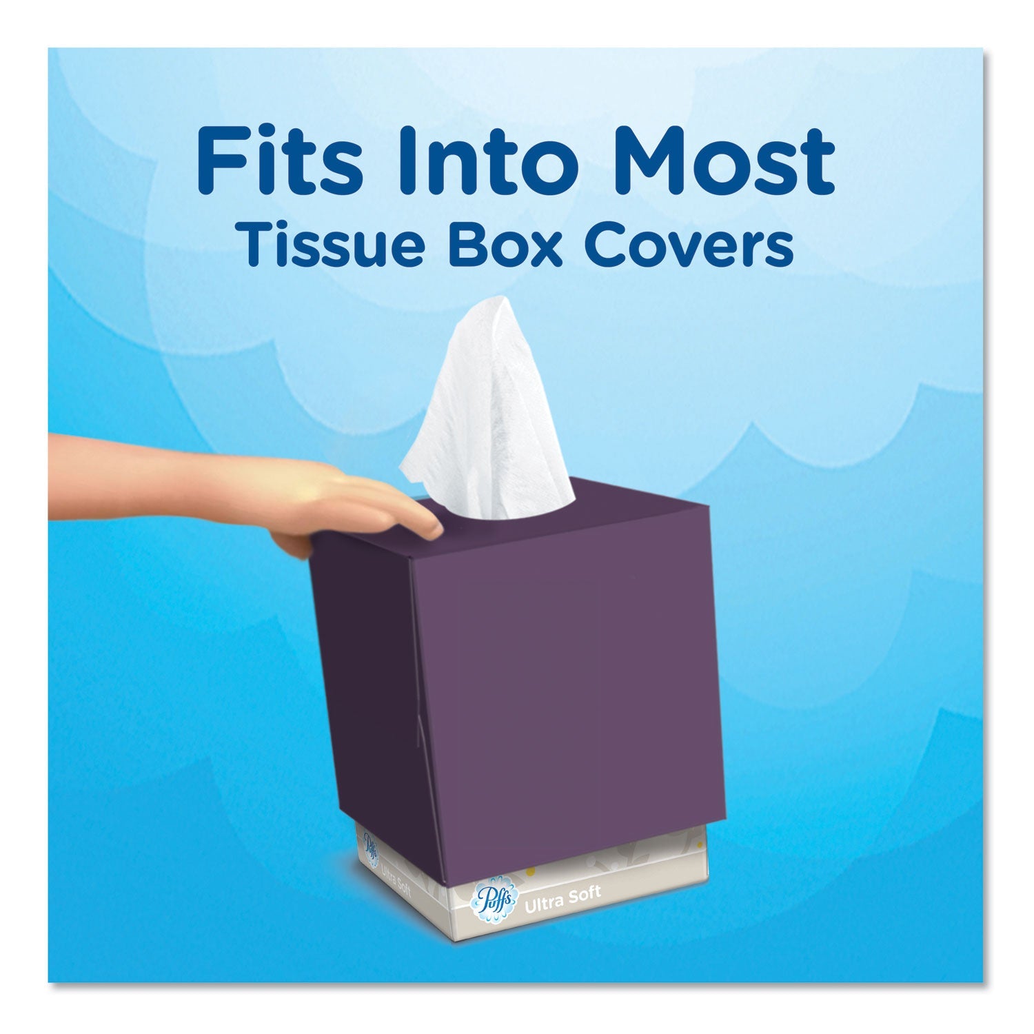 Puffs Ultra Soft Facial Tissue, 2-Ply, White, 56 Sheets/Box, 4 Boxes/Pack