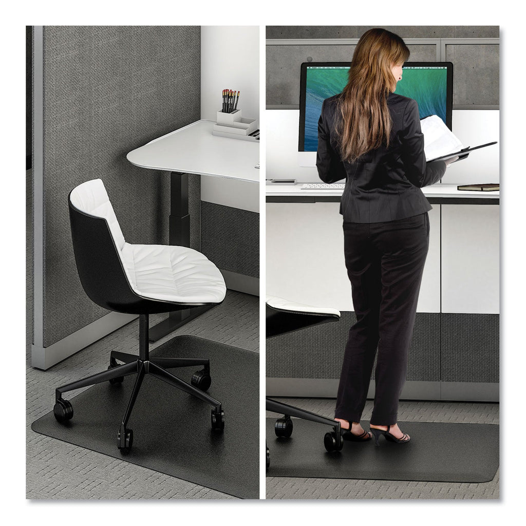 deflecto Ergonomic Sit Stand Mat, 53 x 45, Black