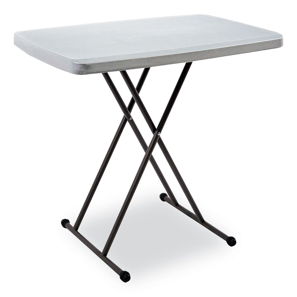Iceberg IndestrucTable Classic Personal Folding Table, 30w x 20d x 25 to 28h, Charcoal