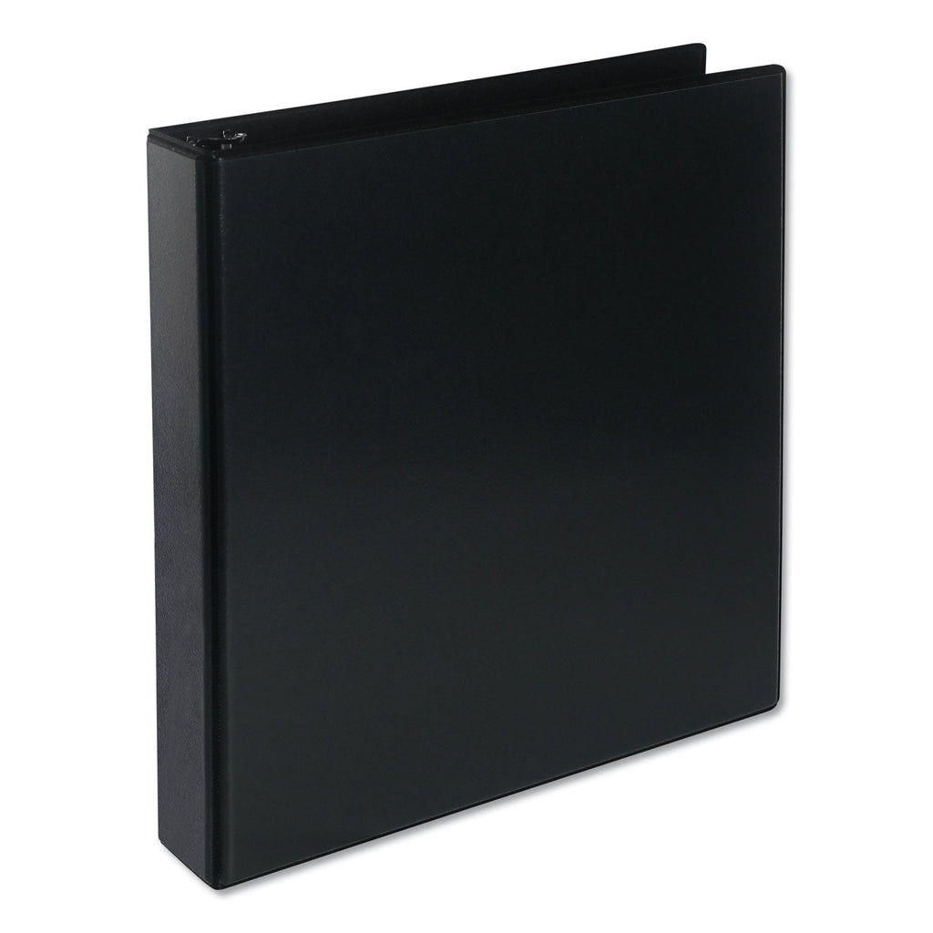 Universal Deluxe Round Ring View Binder, 3 Rings, 1.5" Capacity, 11 x 8.5, Black