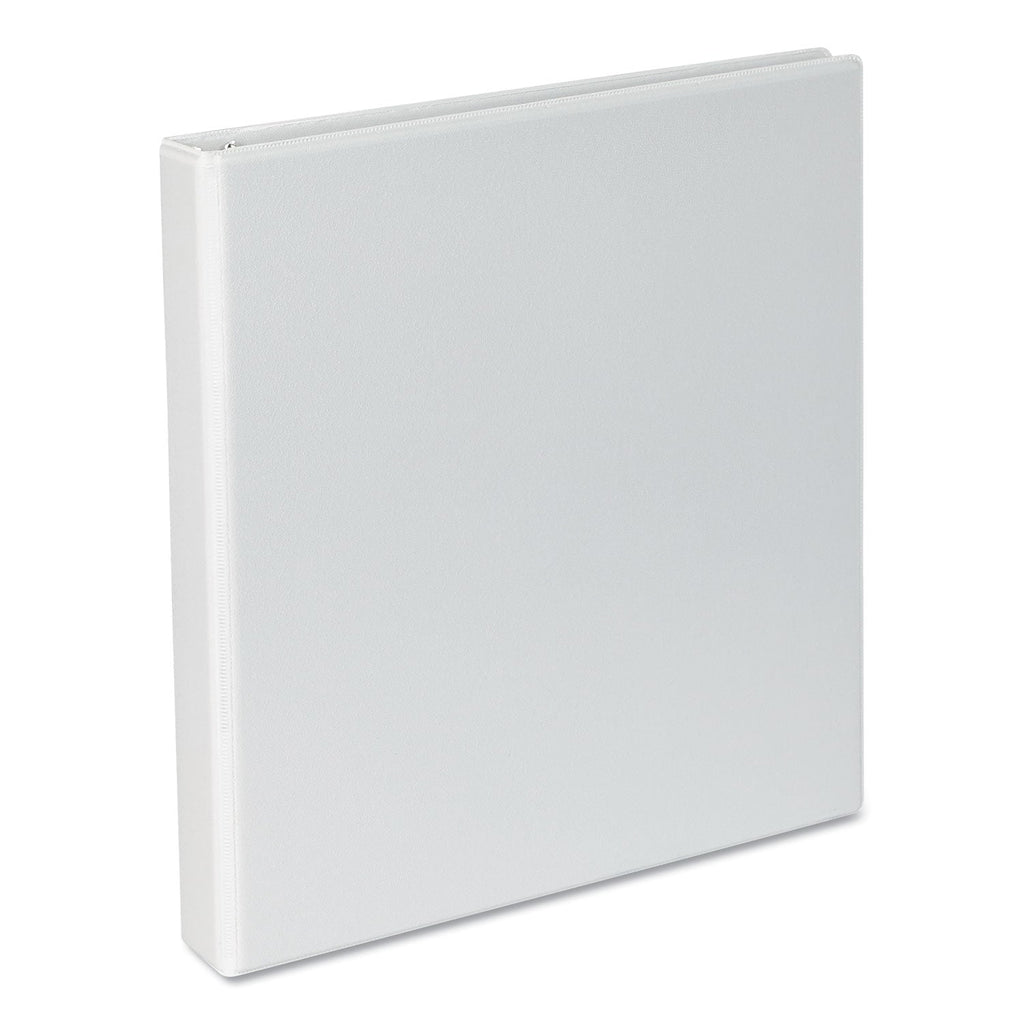 Universal Slant D-Ring View Binder, 3 Rings, 1" Capacity, 11 x 8.5, White
