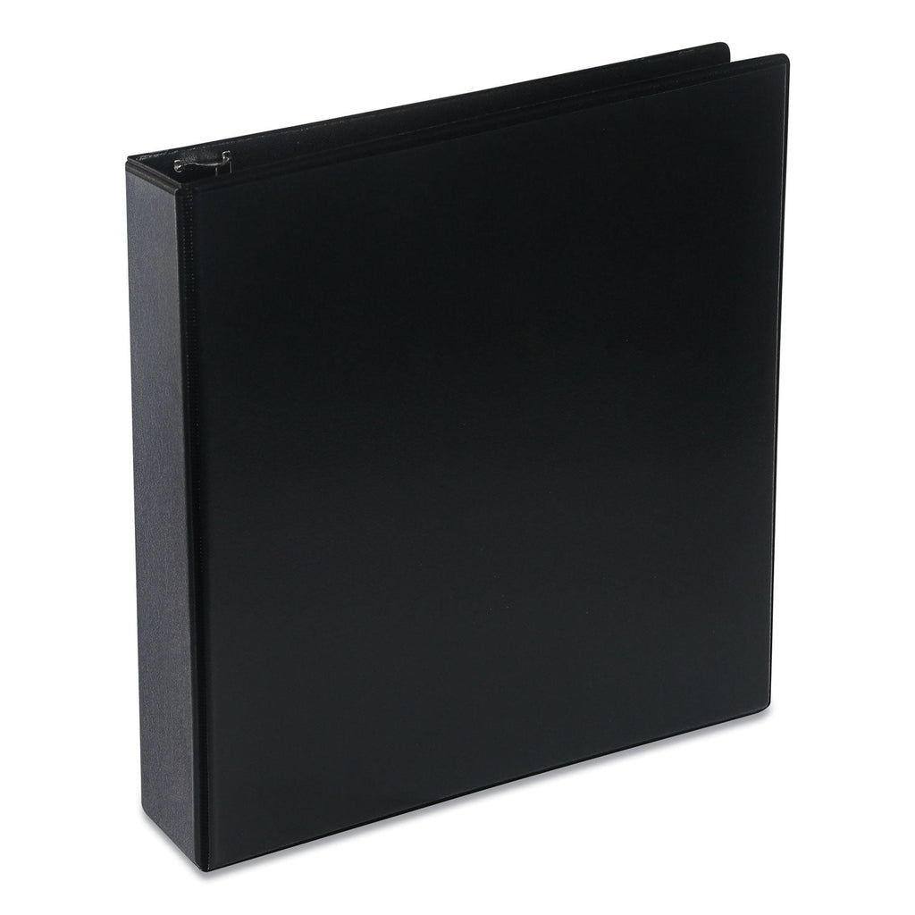 Universal Deluxe Round Ring View Binder, 3 Rings, 2" Capacity, 11 x 8.5, Black