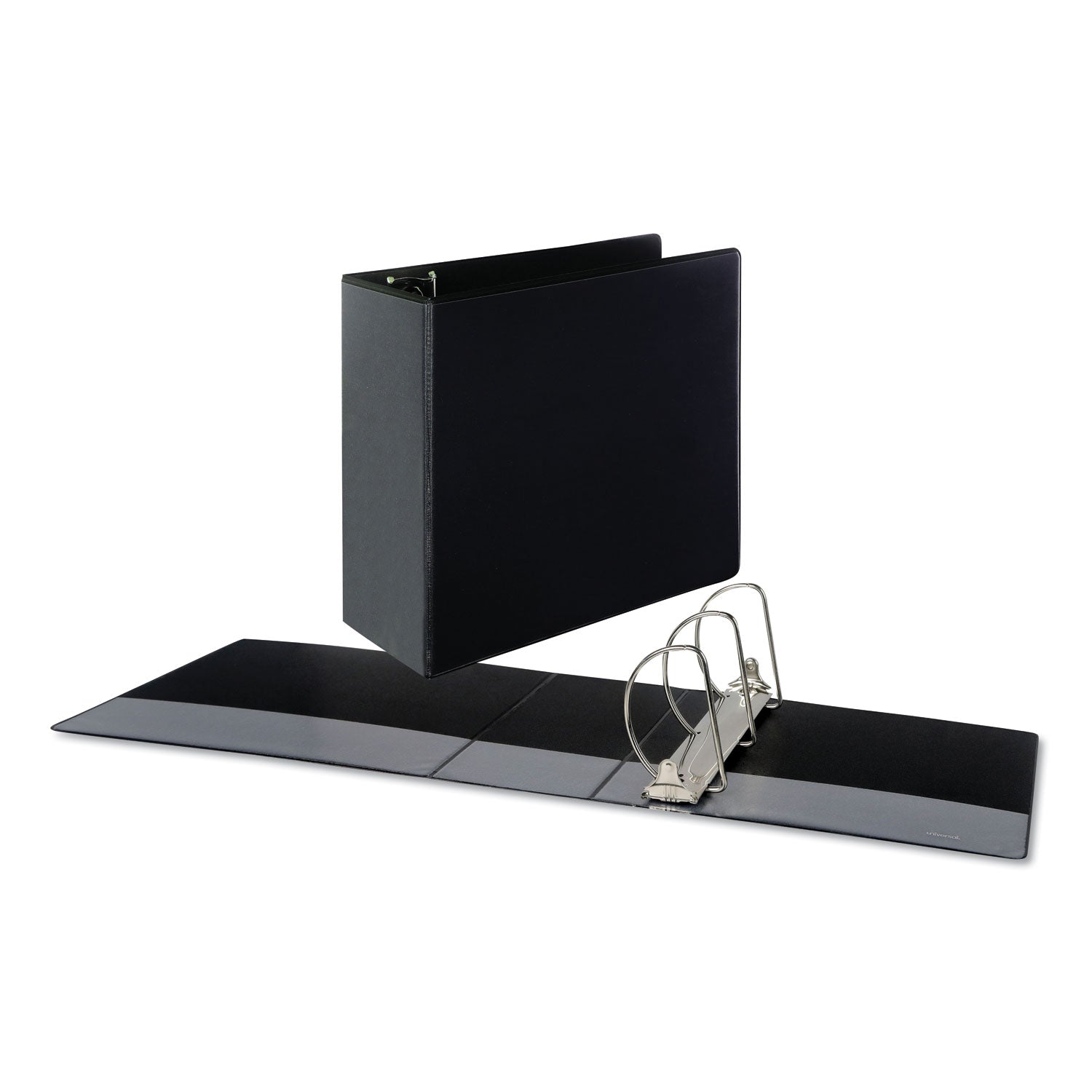 Universal Slant D-Ring View Binder, 3 Rings, 5" Capacity, 11 x 8.5, Black