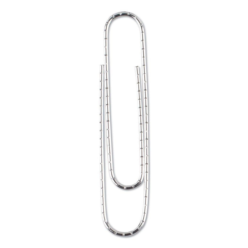 Universal Paper Clips, Jumbo, Nonskid, Silver, 100 Clips/Box, 10 Boxes/Pack