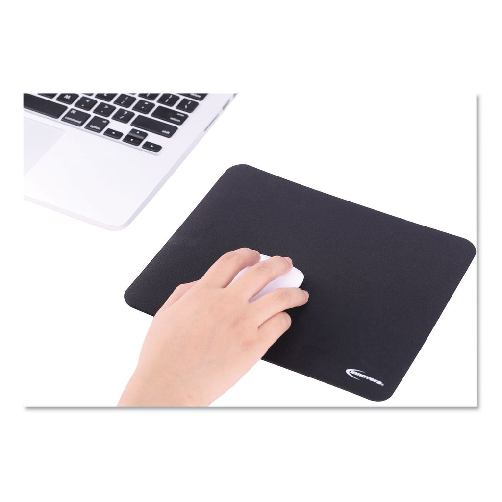Innovera Latex-Free Mouse Pad, 9 x 7.5, Black