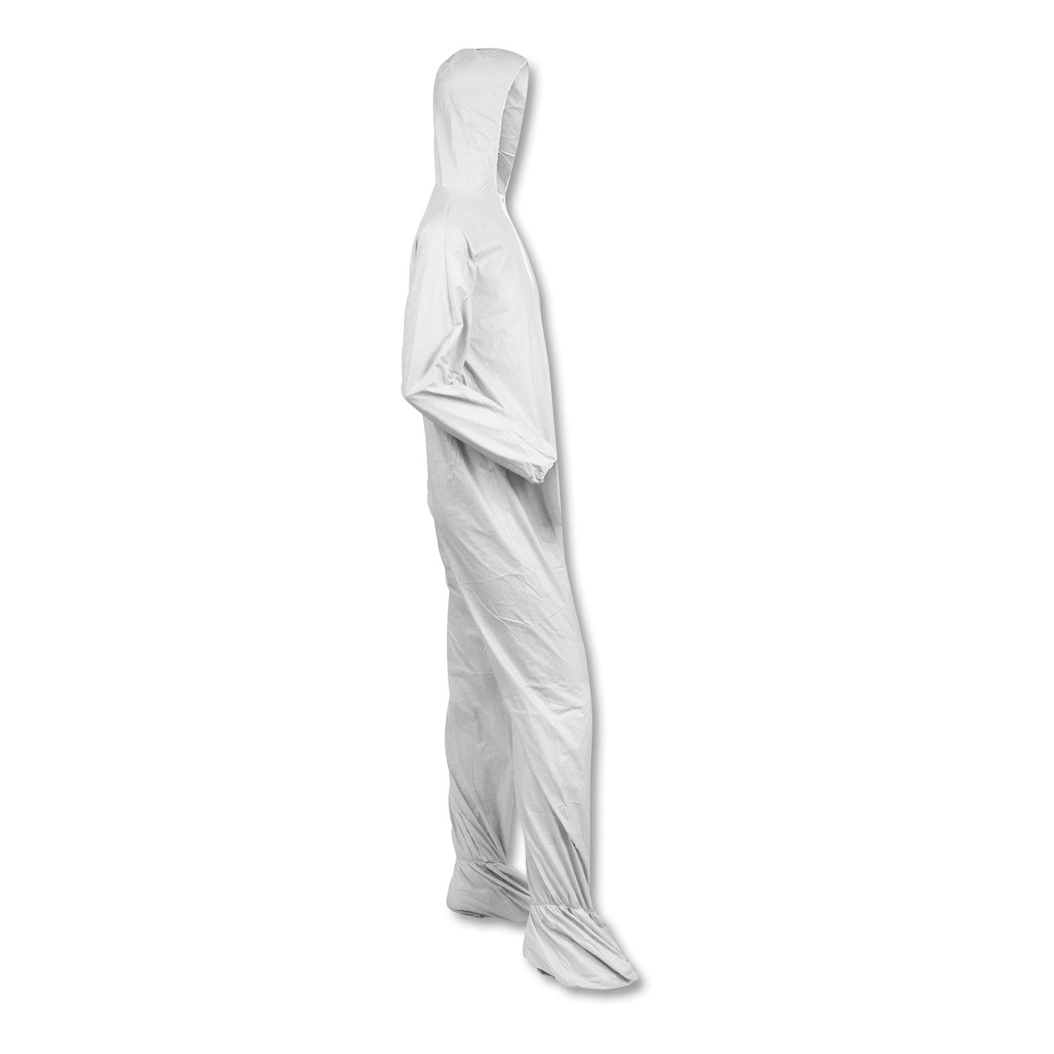 KleenGuard A40 Elastic-Cuff, Ankle, Hood and Boot Coveralls, X-Large, White, 25/Carton