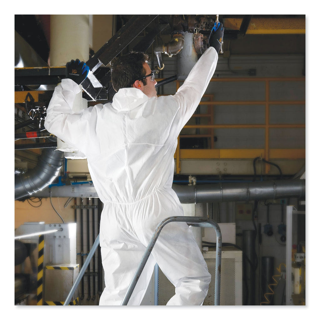 KleenGuard A20 Breathable Particle Protection Coveralls, Zip Closure, 3X-Large, White