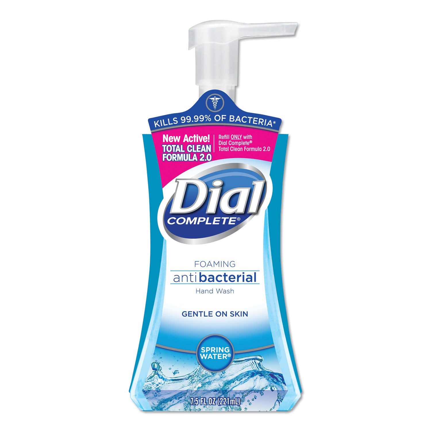 Dial Antibacterial Foaming Hand Wash, Spring Water, 7.5 oz