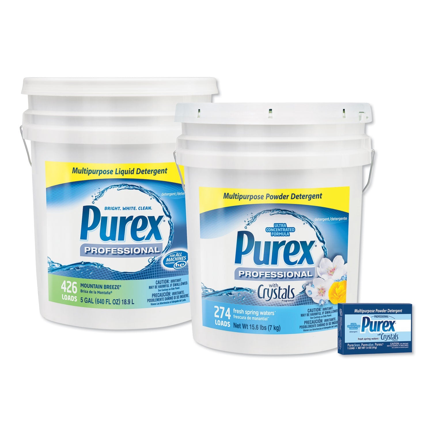 Purex Dry Detergent, Fresh Spring Waters, Powder, 15.6 lb. Pail g Waters