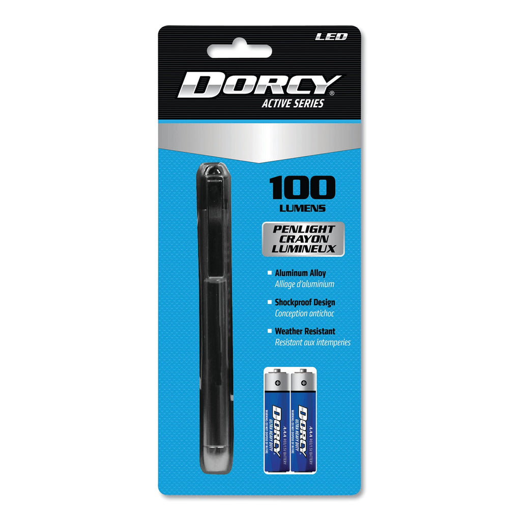 DORCY 100 Lumen LED Penlight, 2 AAA Batteries (Included), Silver