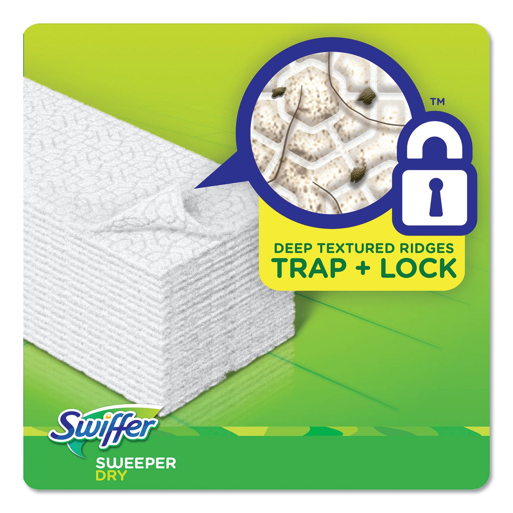 Swiffer Dry Refill Cloths, White, 10.4" x 8", 52/Box, 3 Boxes/Carton