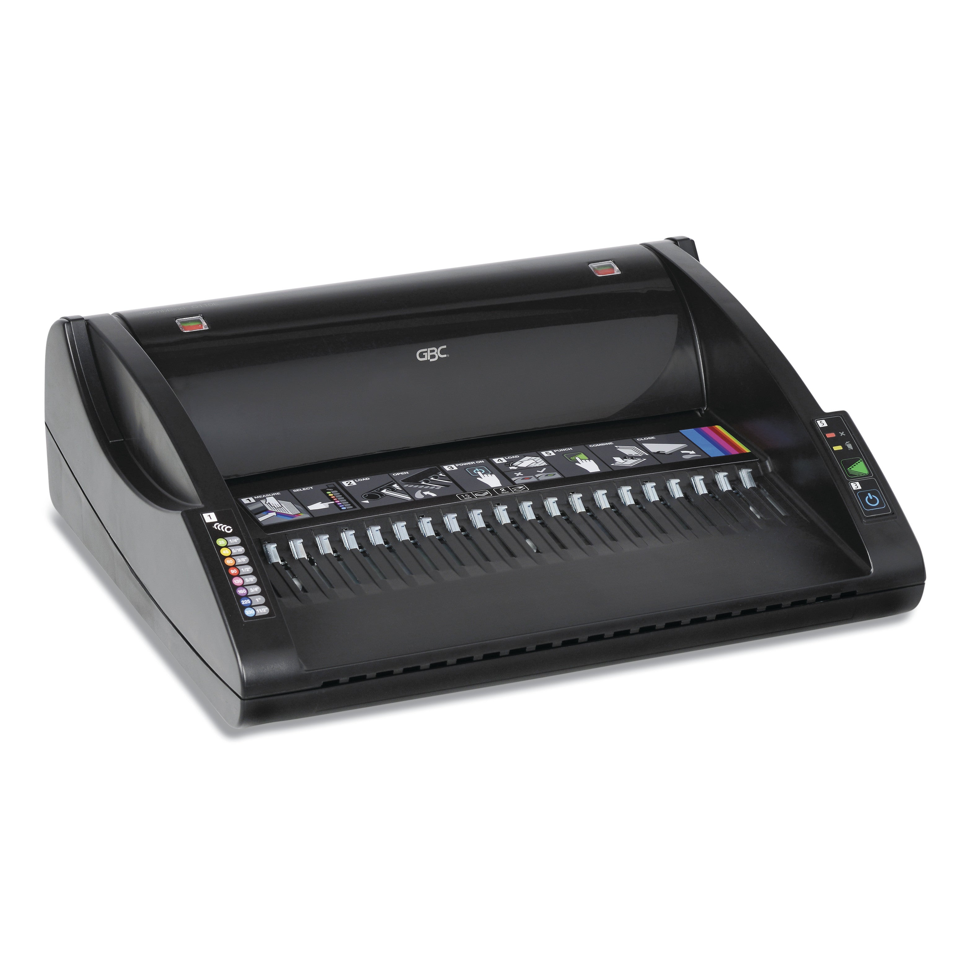 GBC CombBind C110E Electric Binding Machine, 330 Sheets, 15.44 x 12.38 x 4.78, Black