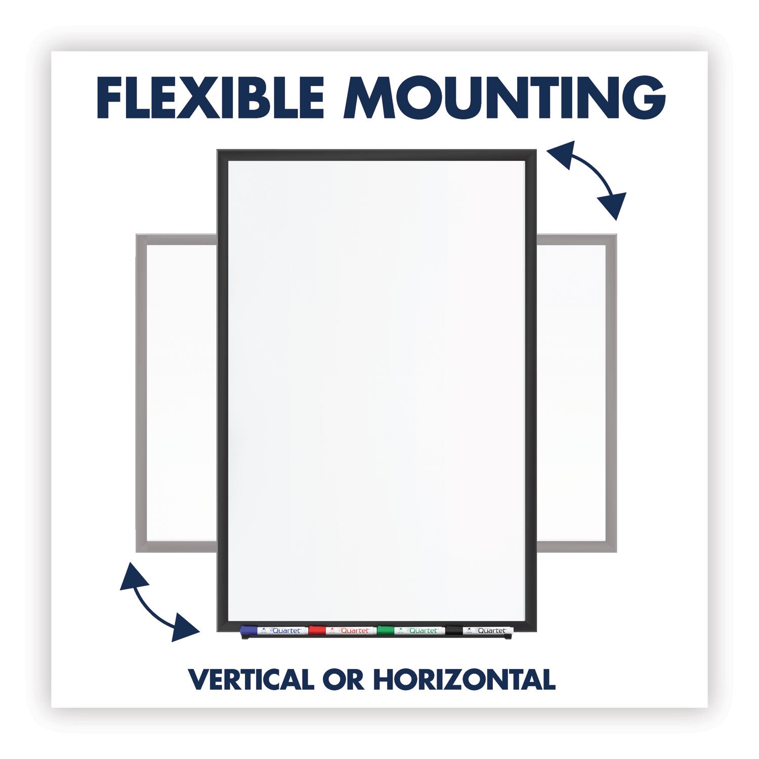Quartet Classic Series Total Erase Dry Erase Board, 48 x 36, White Surface, Black Frame
