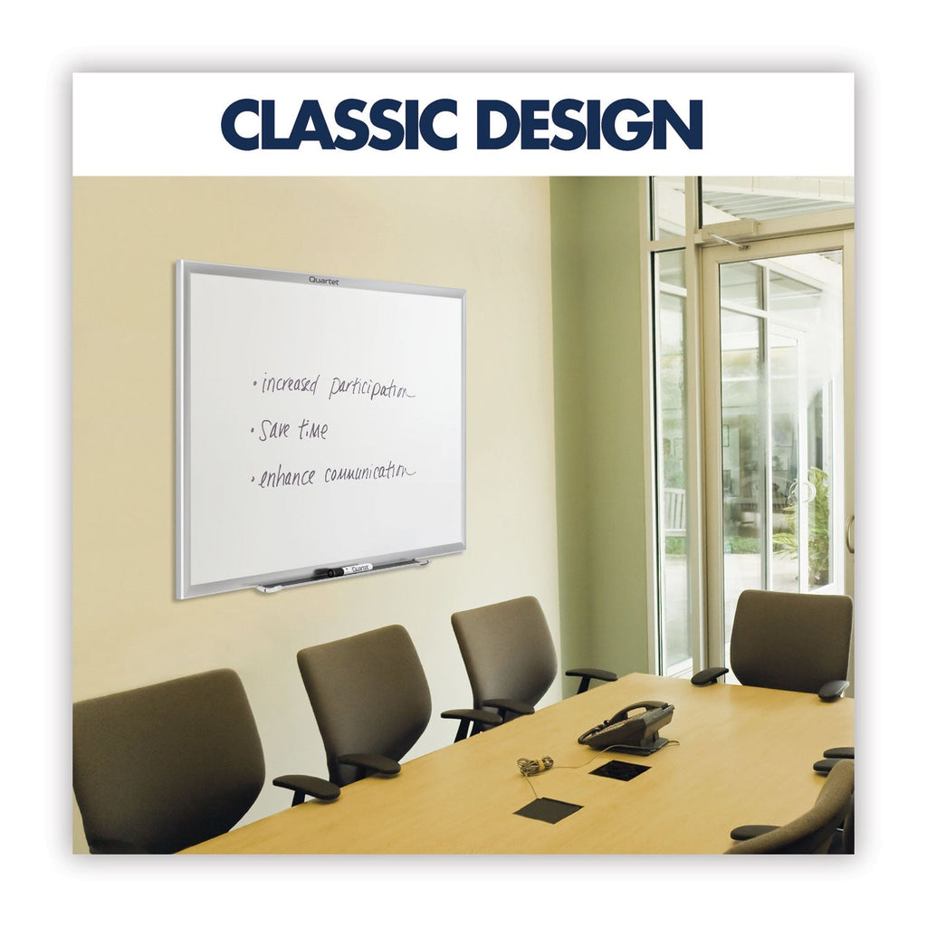 Quartet Classic Series Nano-Clean Dry Erase Board, 36 x 24, Silver Frame