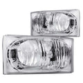 Anzo 2000-2004 Ford Excursion Crystal Headlights Chrome 2pc