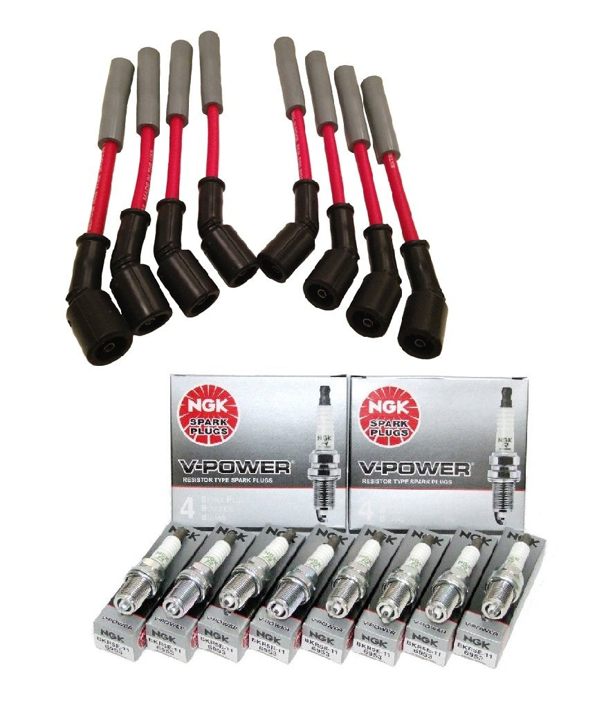 Red 8.5mm Spark Plug Wires – LS1-LS7, LSA & Gen V LT, Straight or 45° Boot