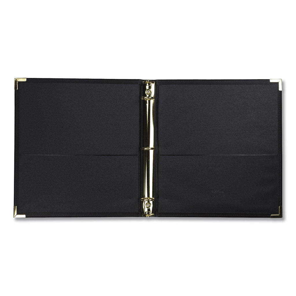 Samsill Classic Collection Ring Binder, 3 Rings, 1" Capacity, 11 x 8.5, Black