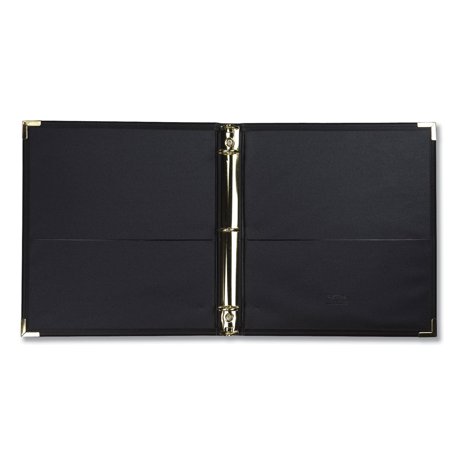 Samsill Classic Collection Ring Binder, 3 Rings, 1" Capacity, 11 x 8.5, Black