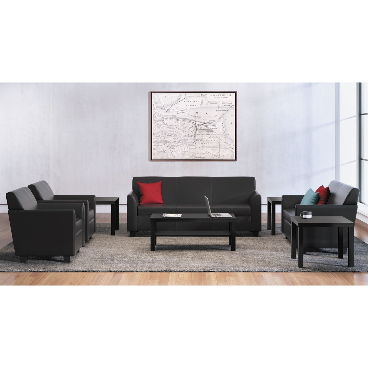 HON Circulate Reception Seating Club Chair, 33" x 28.75" x 32", Black