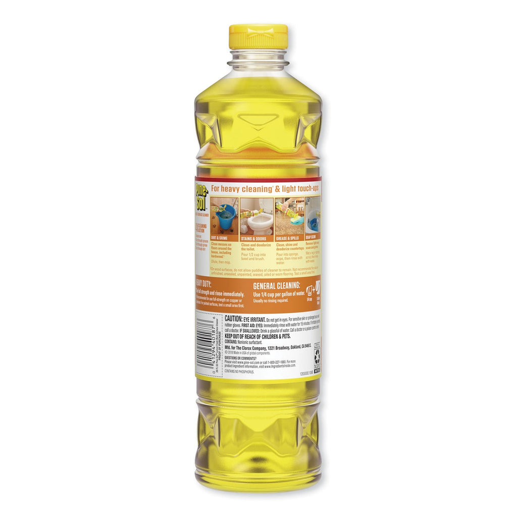 Pine-Sol Multi-Surface Cleaner, Lemon Fresh, 28 oz Bottle, 12/Carton