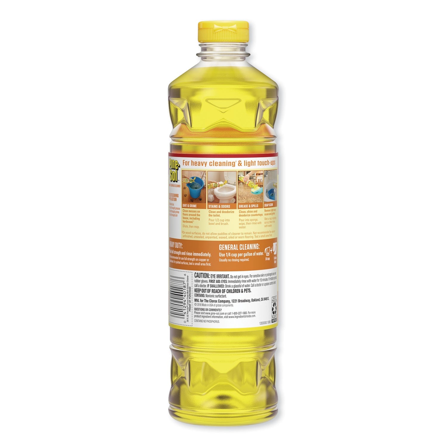 Pine-Sol Multi-Surface Cleaner, Lemon Fresh, 28 oz Bottle, 12/Carton