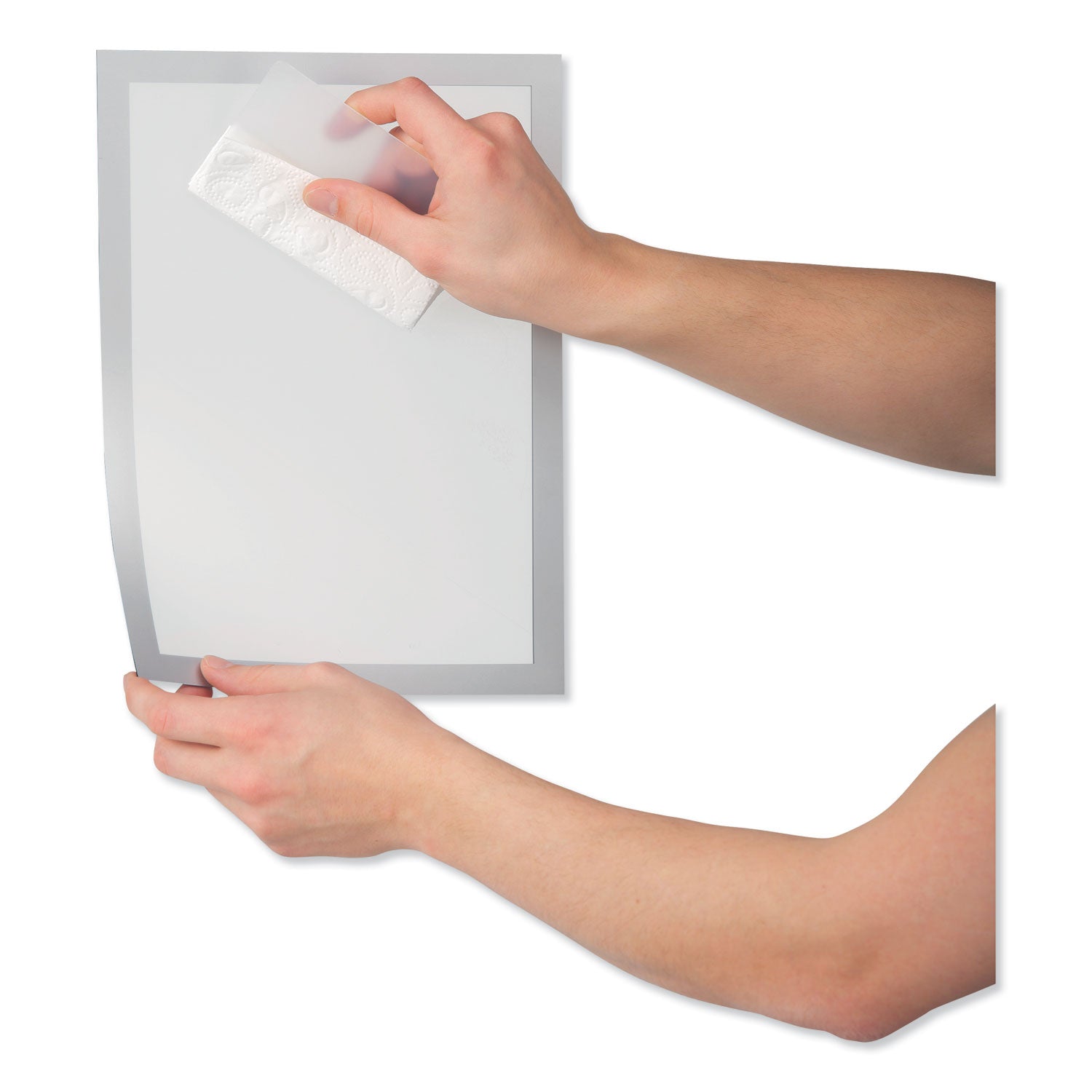 Durable DURAFRAME SUN Sign Holder, 11 x 17, Silver Frame, 2/Pack