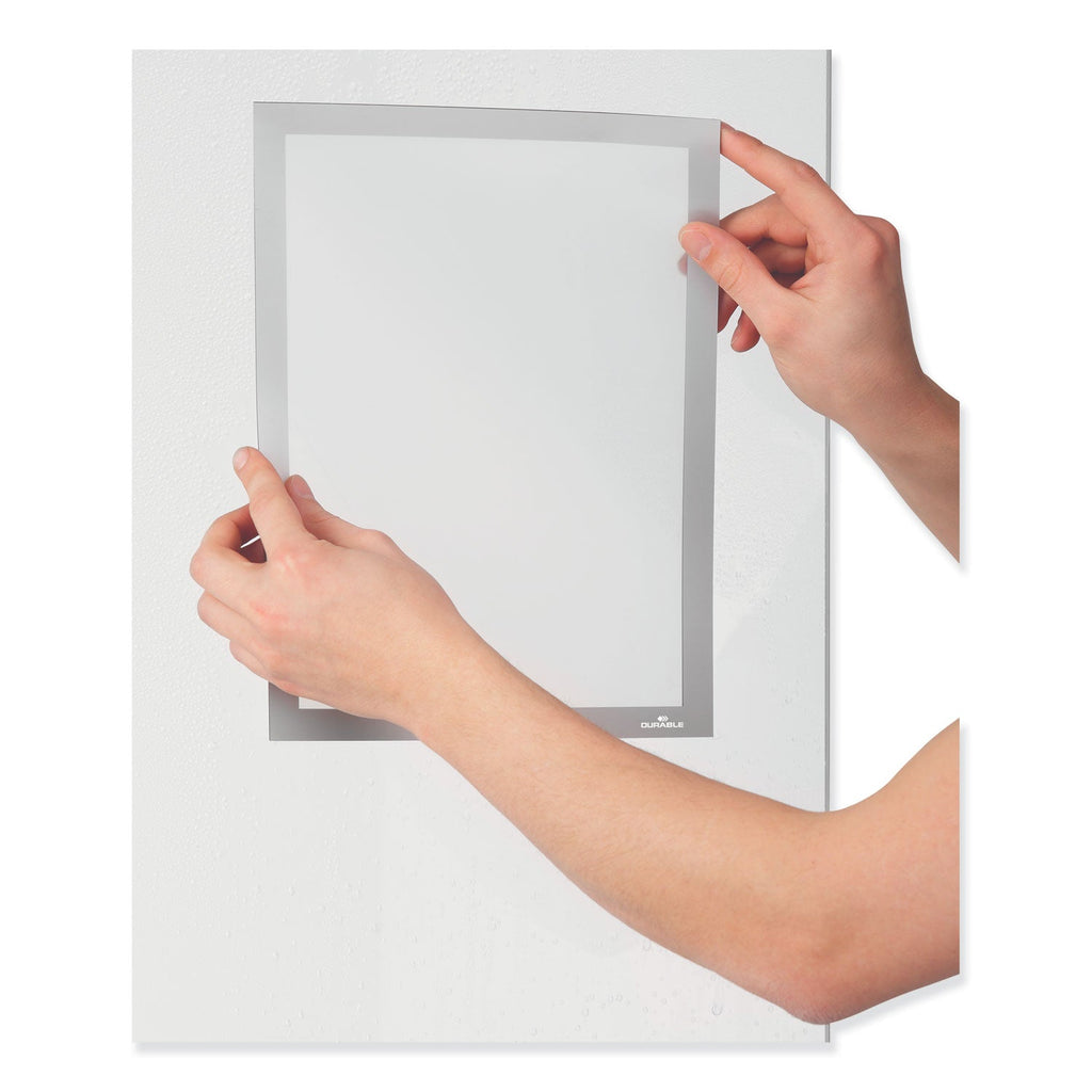 Durable DURAFRAME SUN Sign Holder, 11 x 17, Silver Frame, 2/Pack