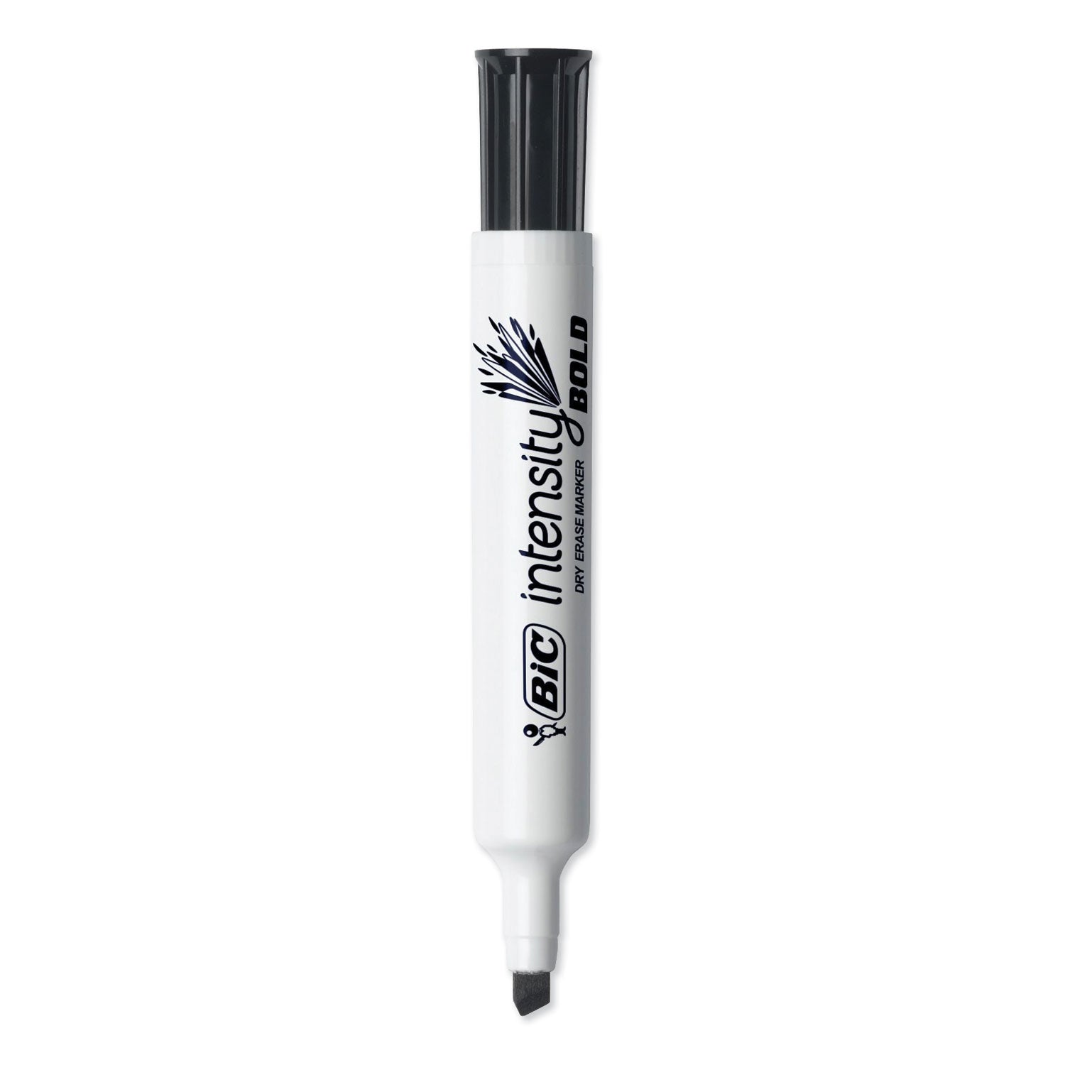 BIC Intensity Bold Tank-Style Dry Erase Marker, Broad Chisel Tip, Black, Dozen