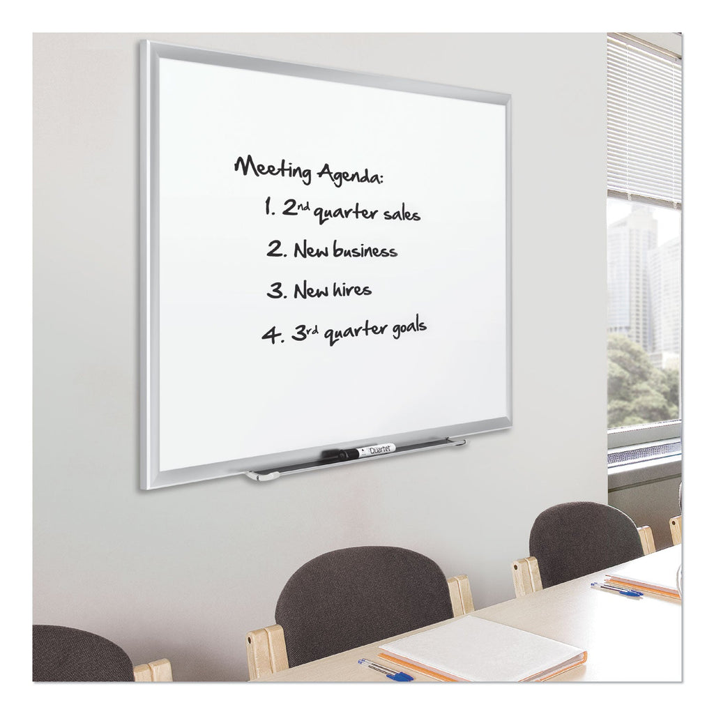 Quartet Classic Series Porcelain Magnetic Board, 72 x 48, White, Silver Aluminum Frame