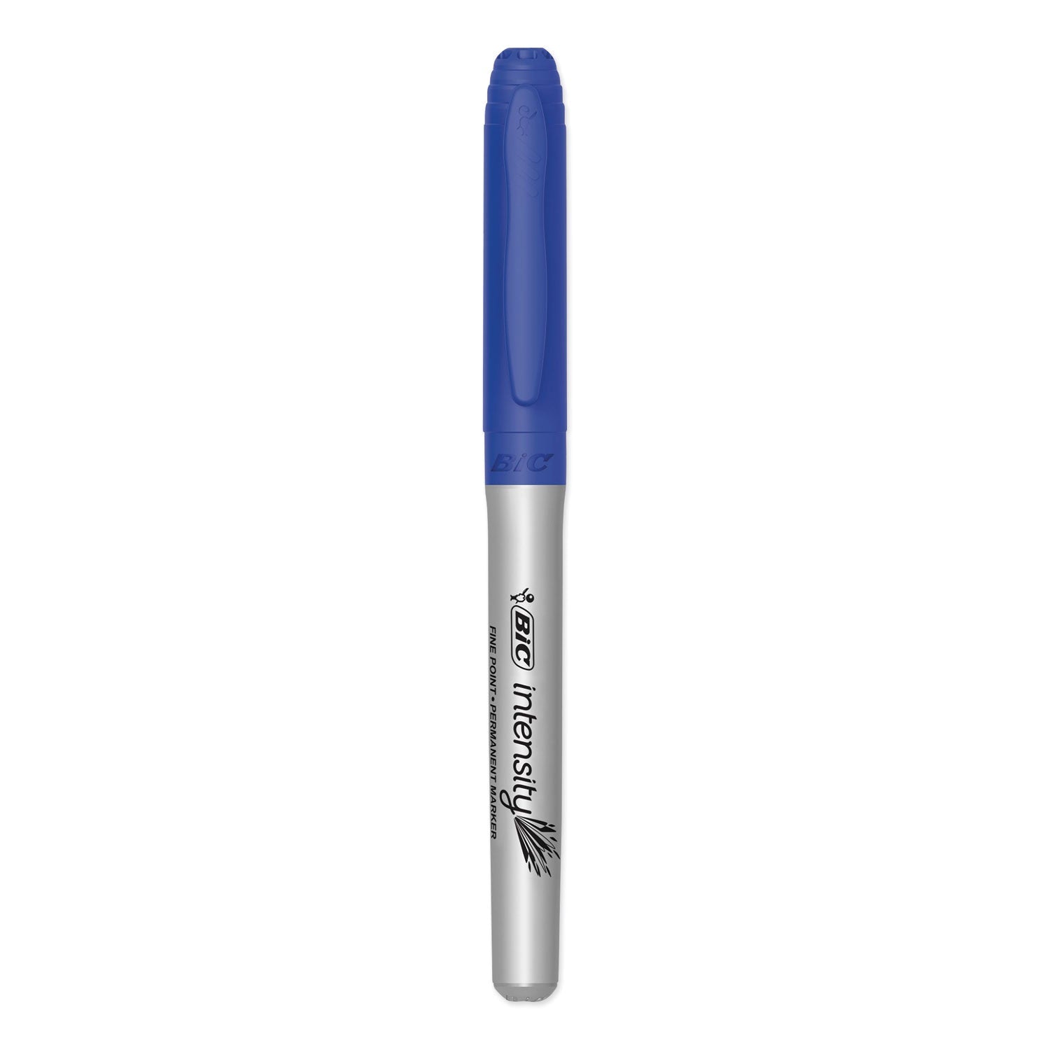 BIC Intensity Fine Tip Permanent Marker, Fine Bullet Tip, Deep Sea Blue, Dozen
