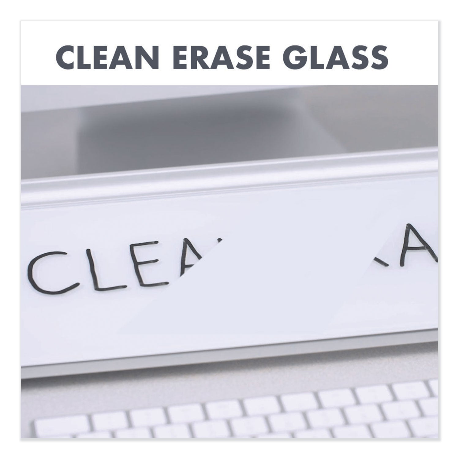 Quartet Glass Dry Erase Desktop Computer Pad, 18 x 6, White