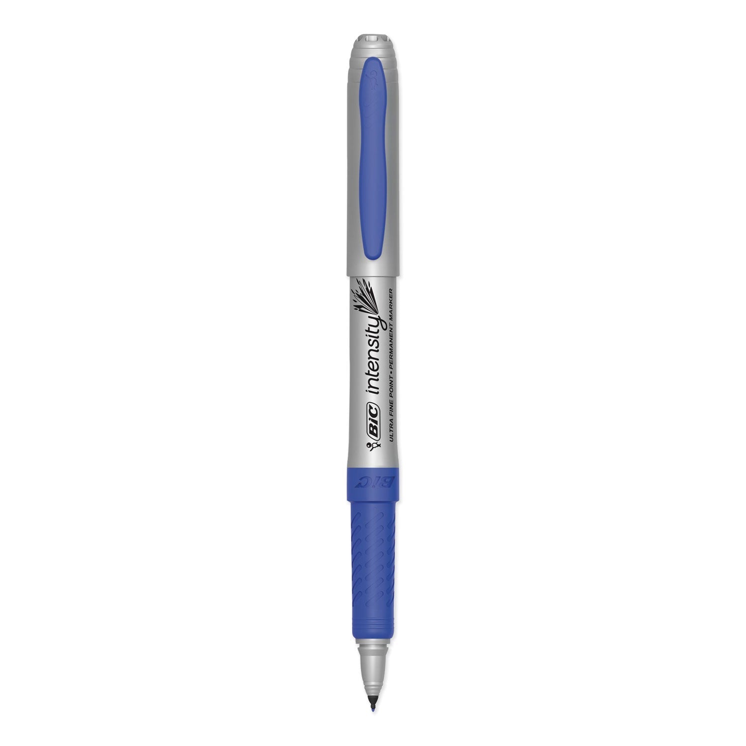 BIC Intensity Ultra Fine Tip Permanent Marker, Extra-Fine Needle Tip, Deep Sea Blue, Dozen