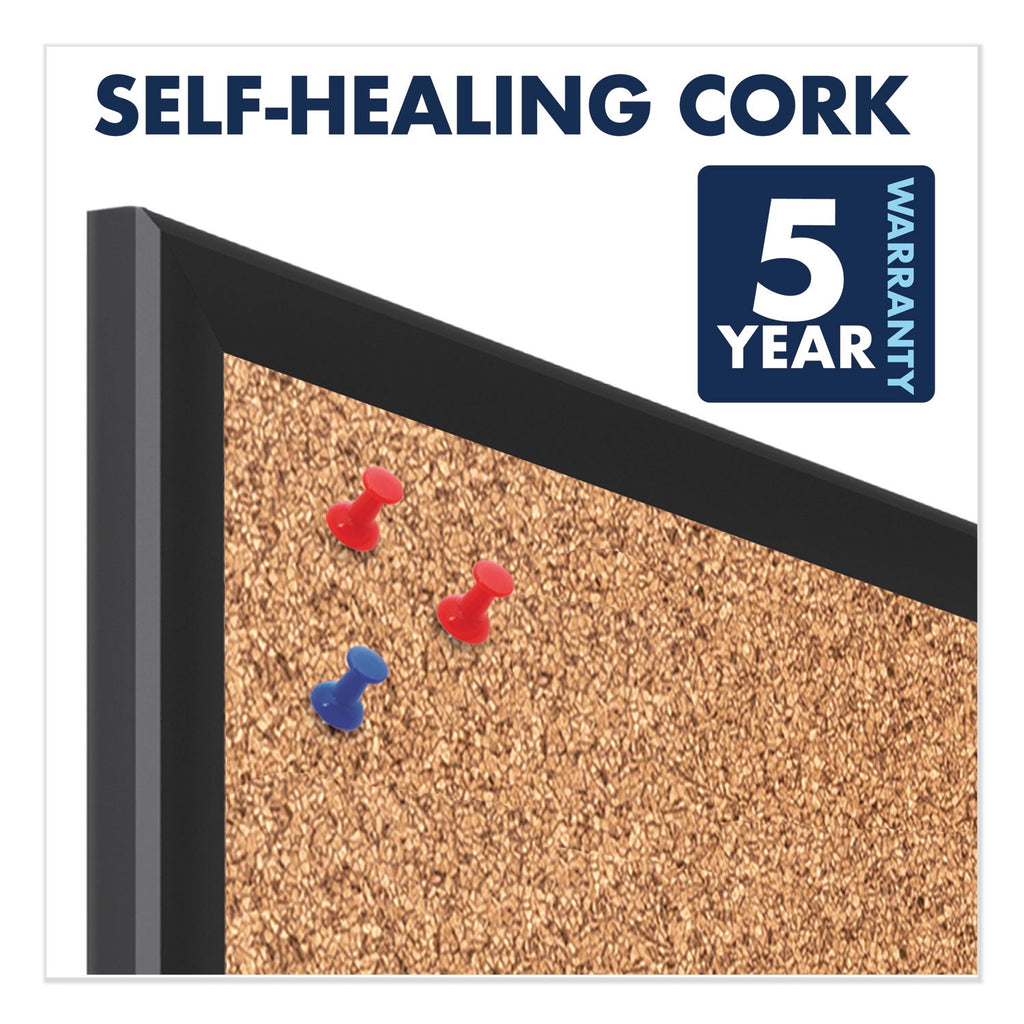 Quartet Classic Series Cork Bulletin Board, 48x36, Black Aluminum Frame