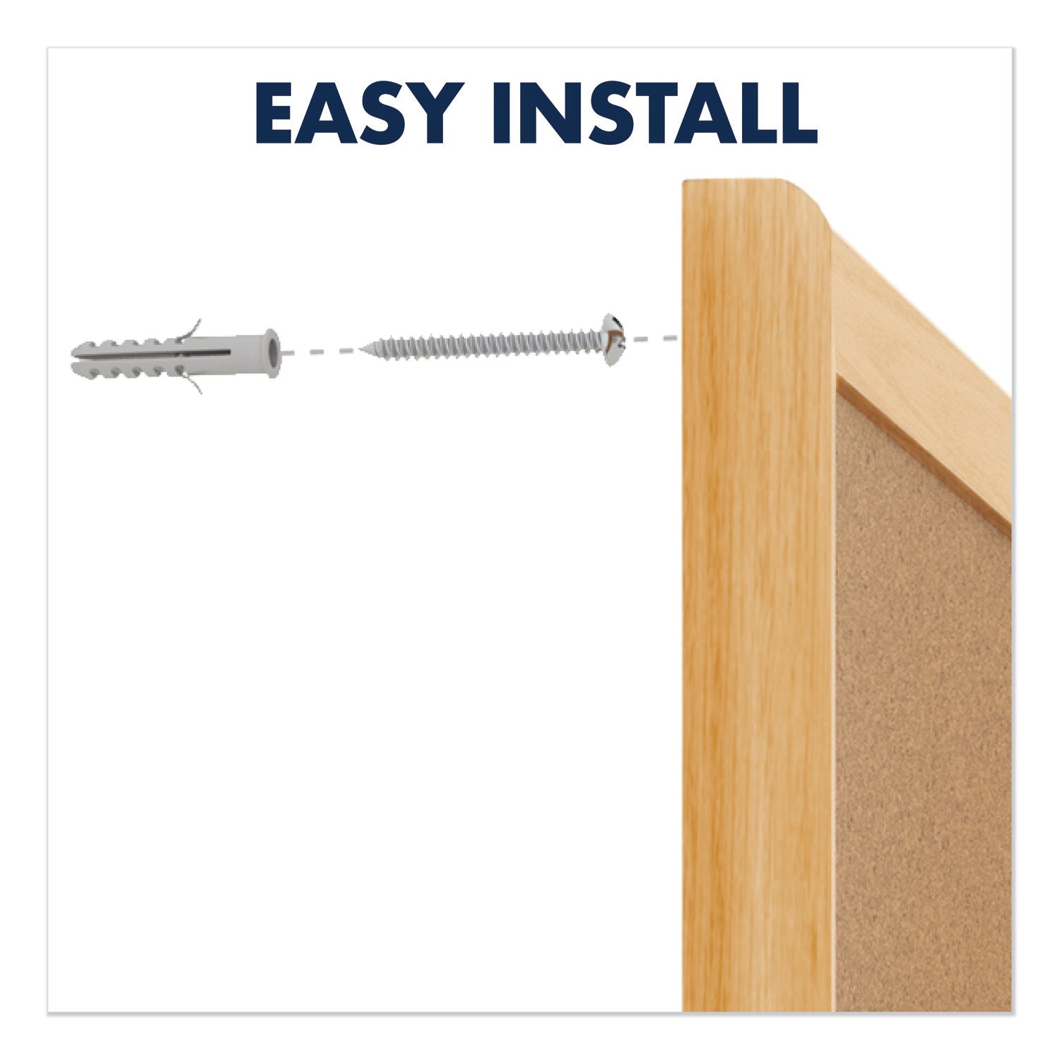 Quartet Classic Series Cork Bulletin Board, 96 x 48, Oak Finish Frame