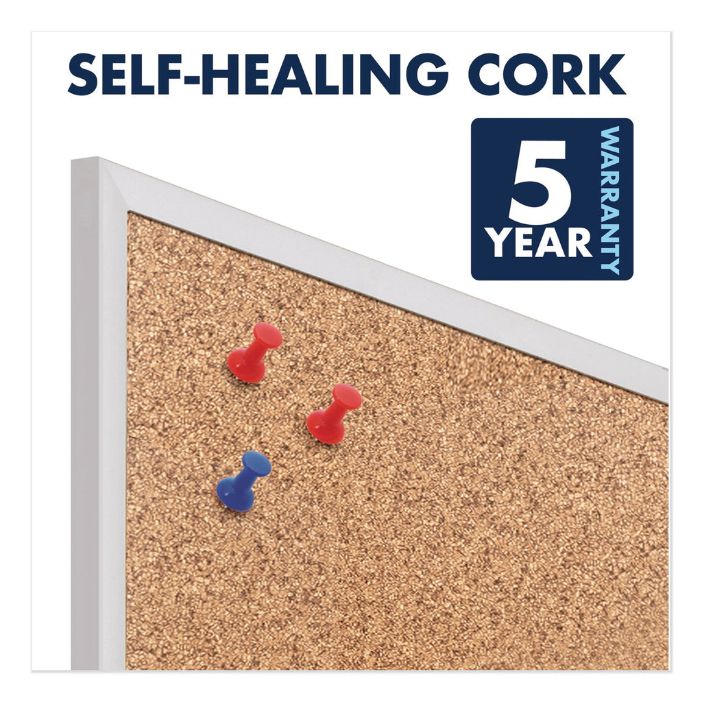 Quartet Classic Series Cork Bulletin Board, 24 x 18, Silver Aluminum Frame